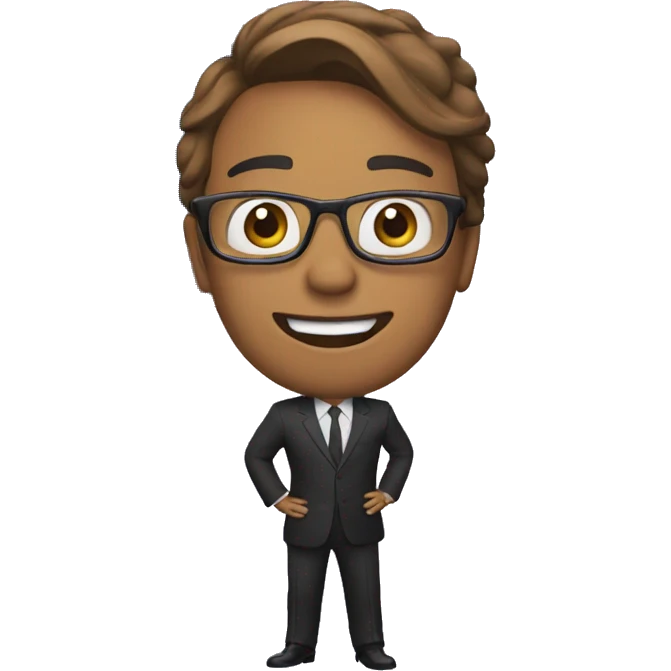 tv show host presenting a guest emoji
