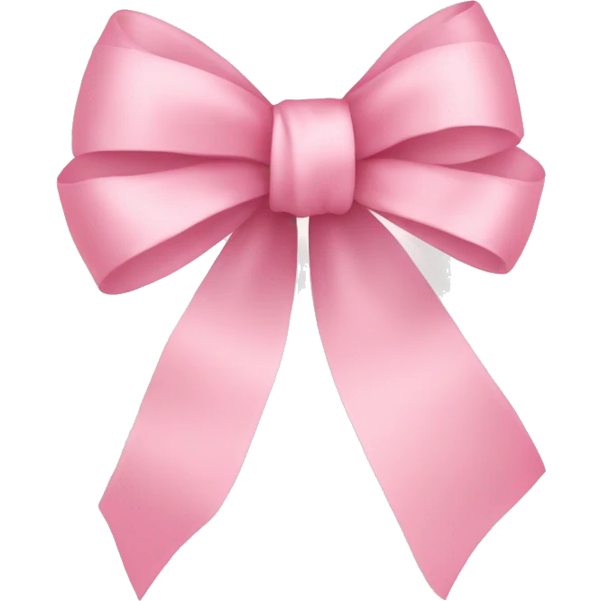 light pink ribbon bow emoji