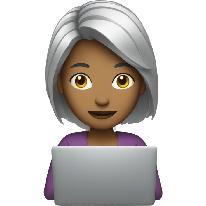 woman with computer emoji