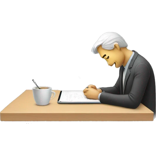 Man writing on an ipad emoji