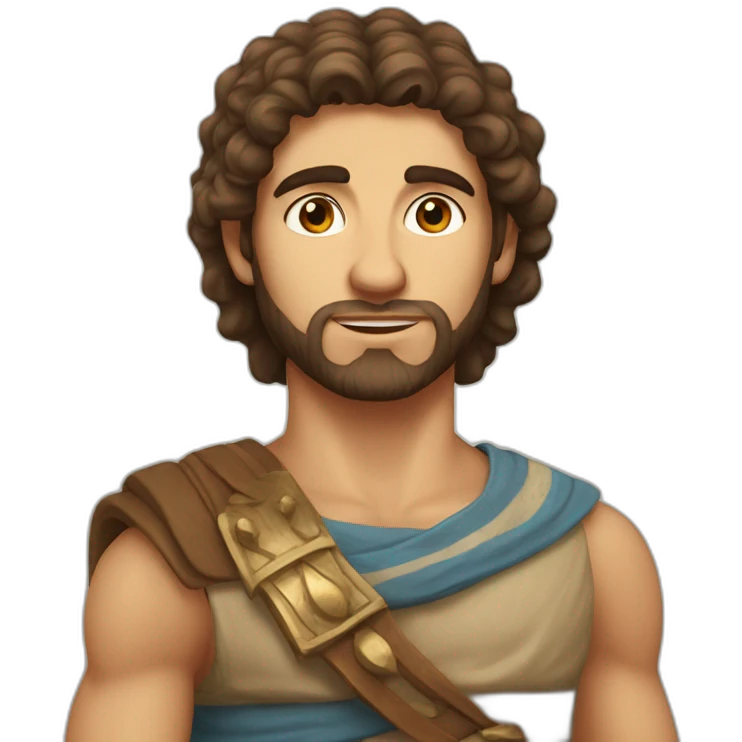 strong young caucasian ancient israelite man emoji