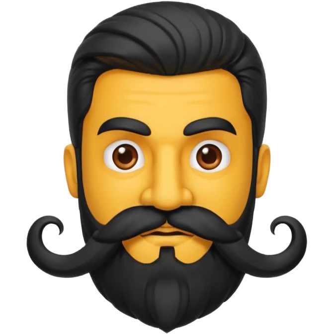 Ravana with beard and mustach emoji