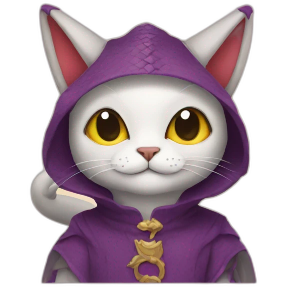  cat in a dragon costume emoji