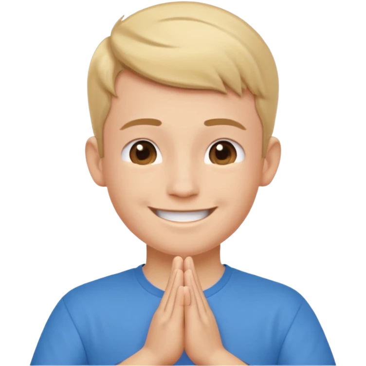 Smart boy namaste emoji emoji