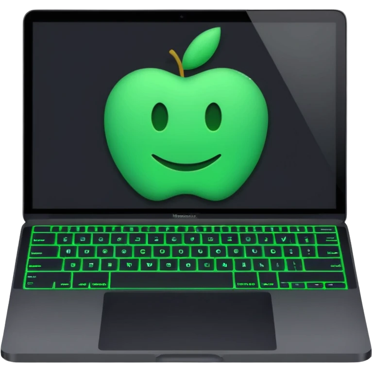 macbook with big code line emoji