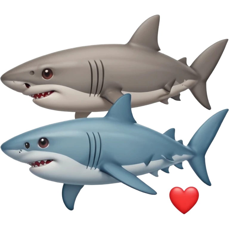 акула на на ее глазах сердечко на двоих emoji
