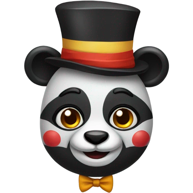 A panda in a clown Coustume  emoji