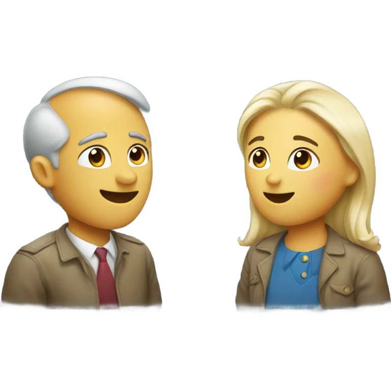 Two people chatting  emoji
