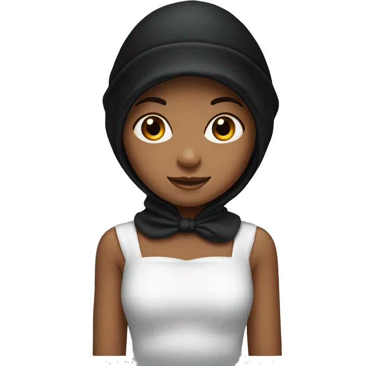 Girl with black bonnet  emoji