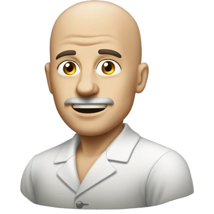 bald whiteman with cigar emoji