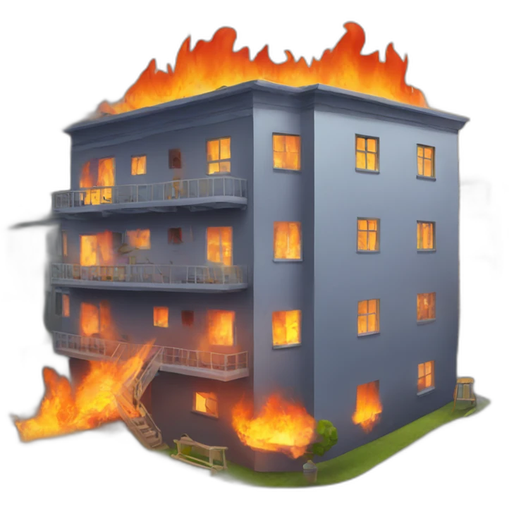 Hostel on fire emoji