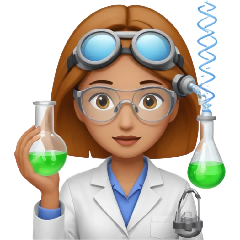 female inventor working in a lab emoji