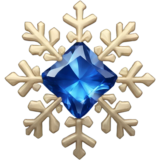 sapphire gemlike snowflake emoji