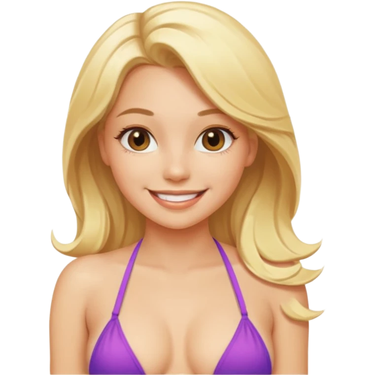 A sexy girl wiht blond Hair and a Bikini  emoji