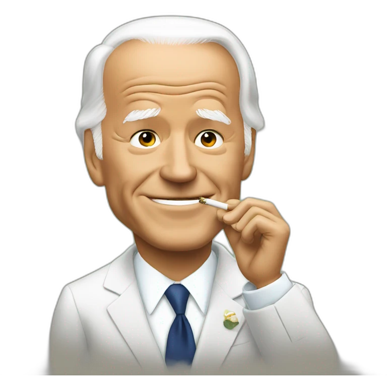 Joe Biden smoking weed emoji