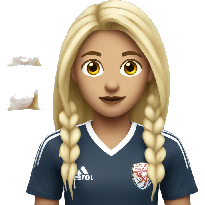blonde footballer girl long hair emoji
