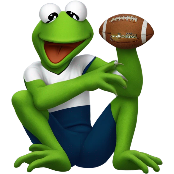 Philadelphia Eagle with Kermit the frog in its talons emoji