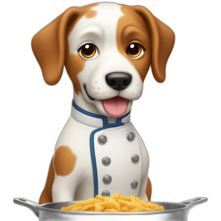Dog cooking emoji