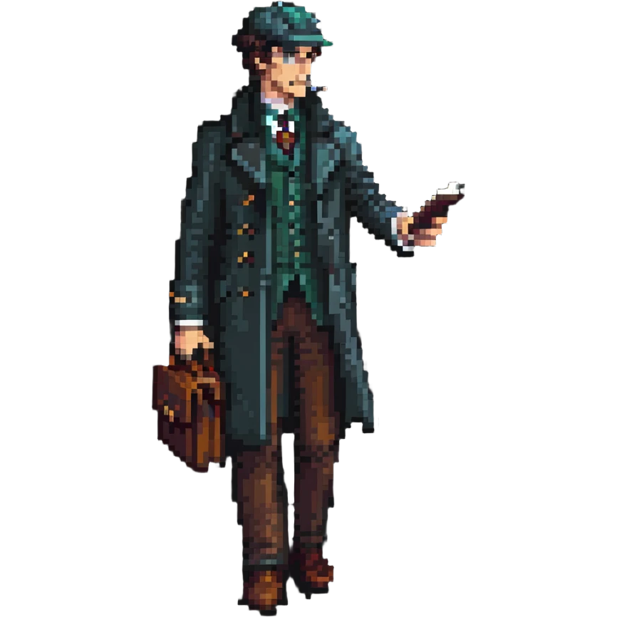 sherlock holmes solving a mystery emoji