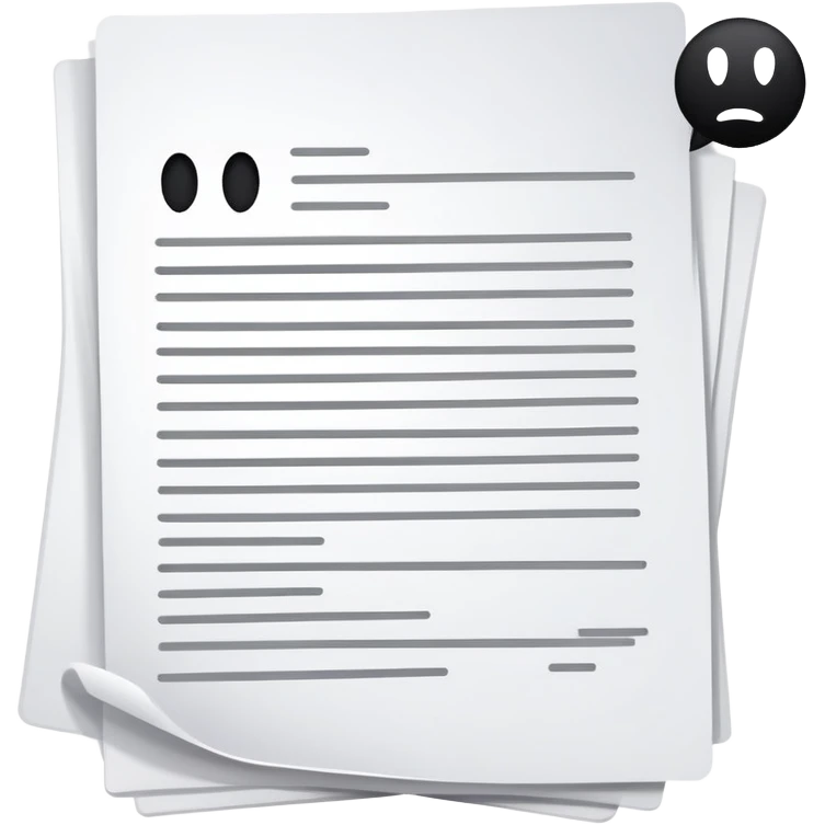 Essay document with text lines emoji