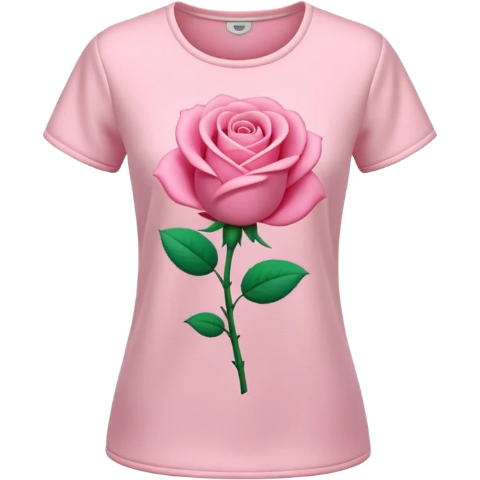 A 3D cartoon rose-pink women’s top with short sleeves, soft fabric texture, gentle lighting, isolated on plain background. Complete plain, no textures. emoji