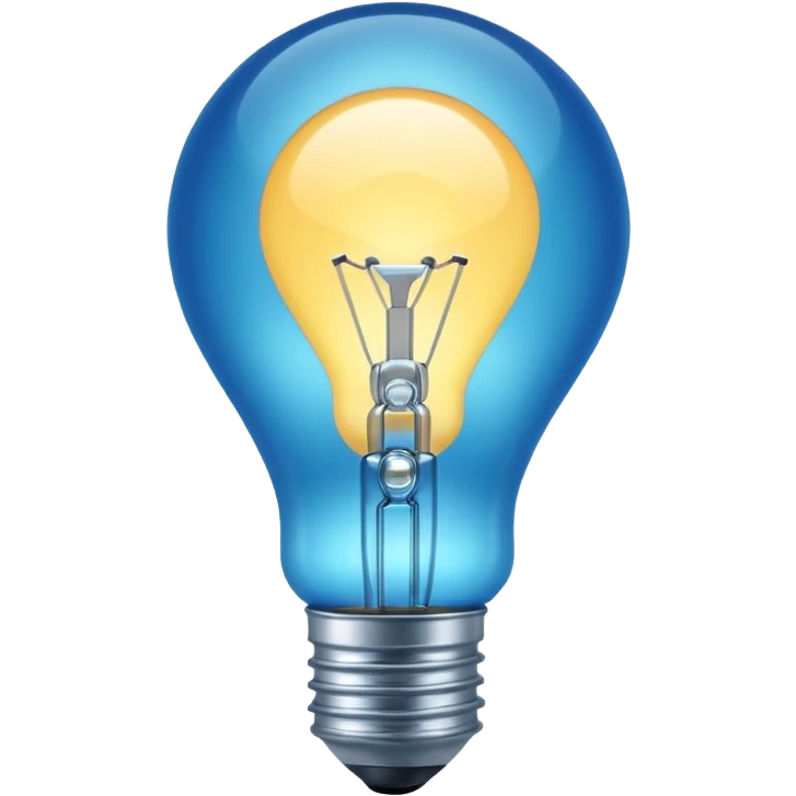 Blue light bulb emoji
