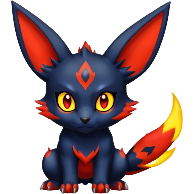 Guilmon-Umbreon-Litten-hybrid emoji