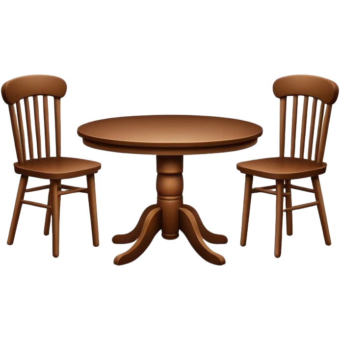 dining table and two chairs emoji