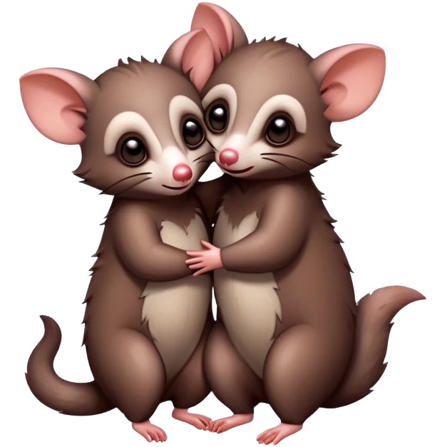 Possums hugging emoji