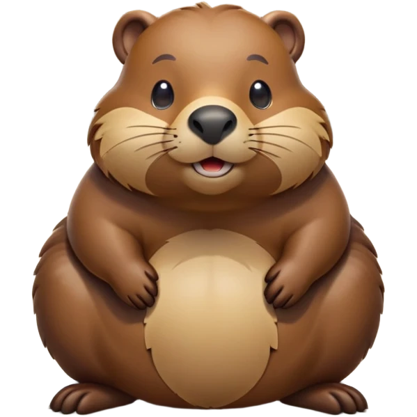 cinematic-beaver-realistic-full-body-on-all-fours-emoji,-plump-and-relaxed-body-soaking-in-the-warm-sun,-short-brown-fur-slightly-ruffled,-head-tilted-dramatically,-calm-expressive-eyes-exuding-serene-wisdom,-simplified-yet-realistic head tilted confidently staring at the camera in a comical way emoji