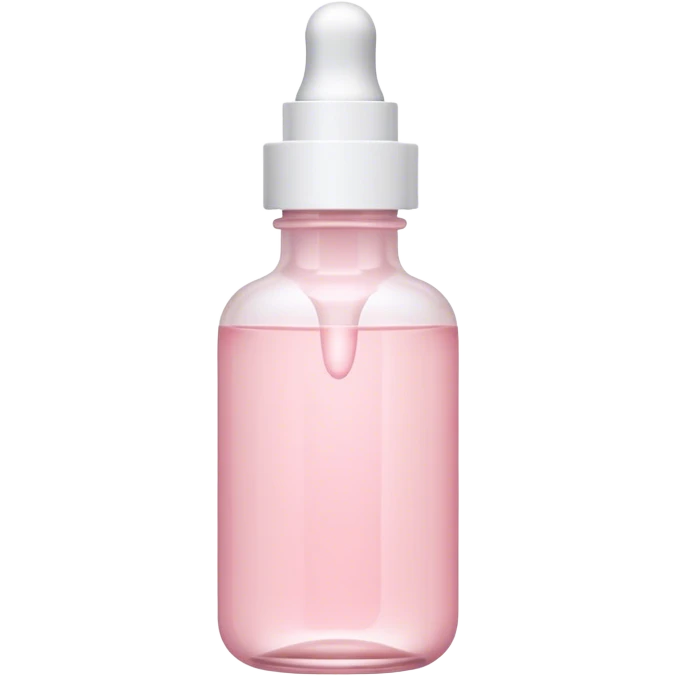 Pale pink serum bottle with white top emoji