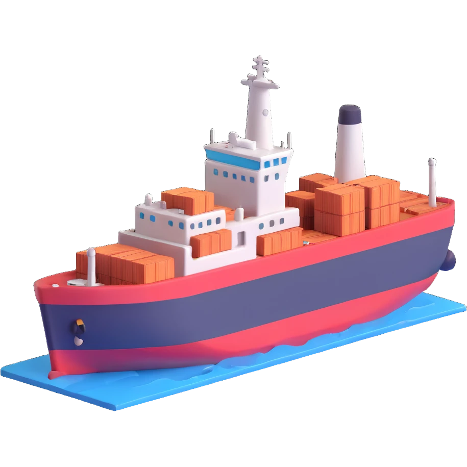 port with cargo ship emoji
