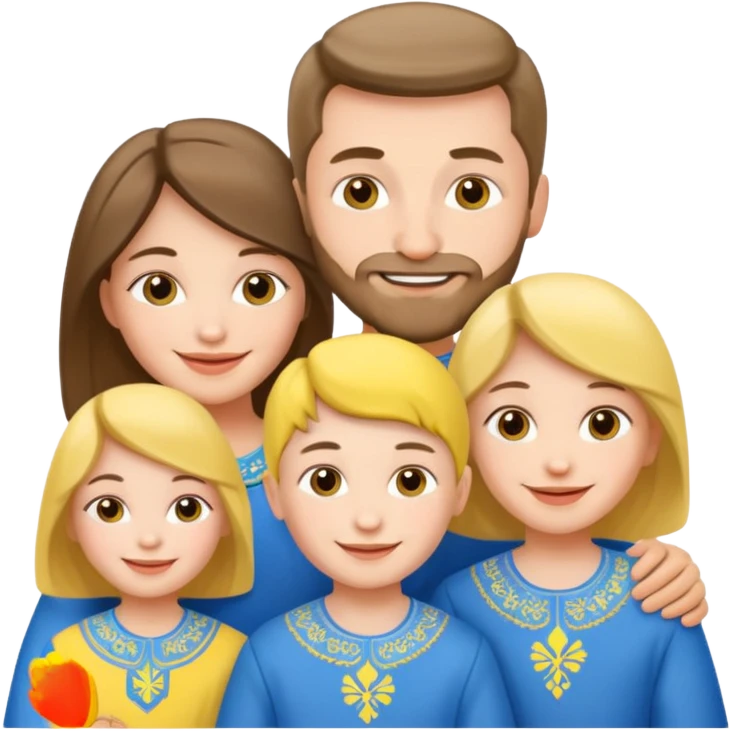 Ukrainian family emoji