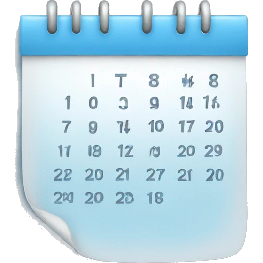 calendar light blue emoji