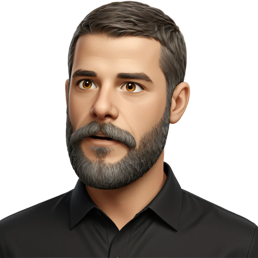 mature male portrait with beard emoji