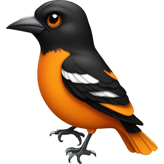 A animated oriole that has a smirk emoji