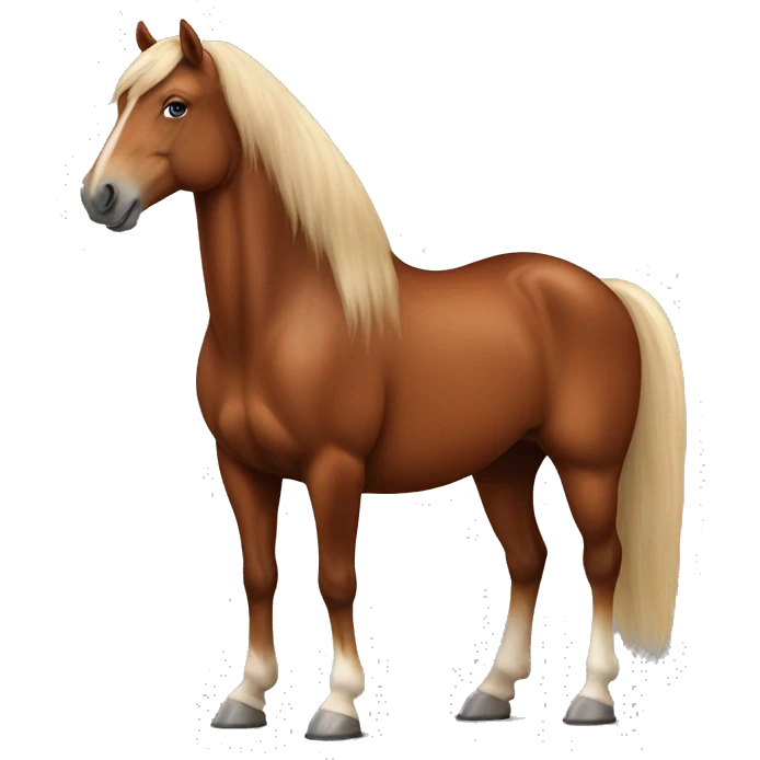 Chestnut Icelandic Horse Full Body  emoji