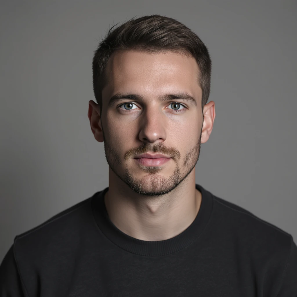 realistic portrait of a photographer, studio quality emoji