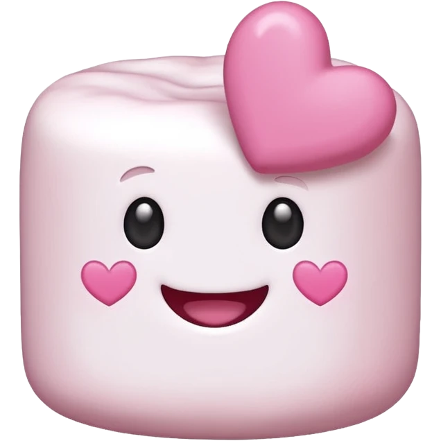 Marshmallow in love emoji