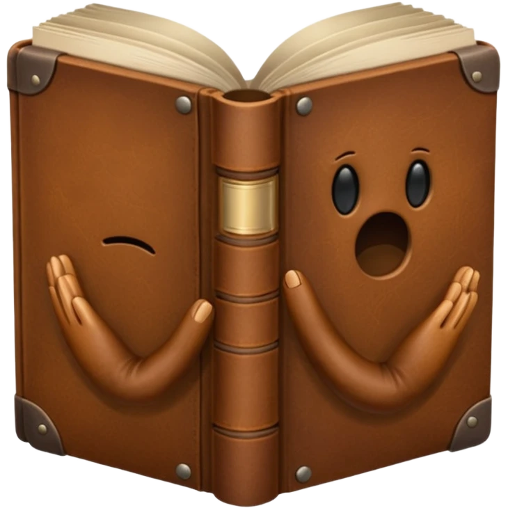 book with small hands and legs no face  emoji