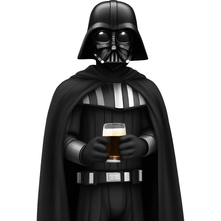 Dark Vador drikinng waater emoji