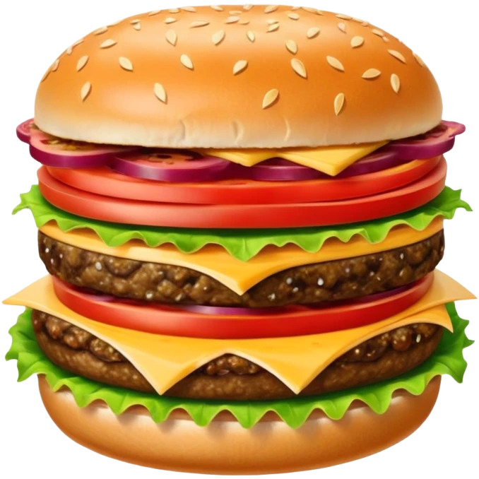 Generar hamburguesa de pan color café con semillas hemp encima del pan, con carne, tomate, lechuga, queso, piña dentro de ella emoji
