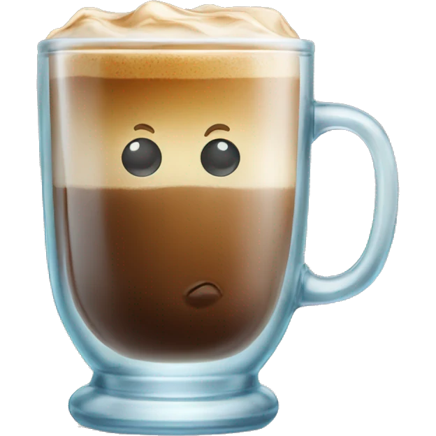 ICE COFFEE IN A GLASS MUG emoji