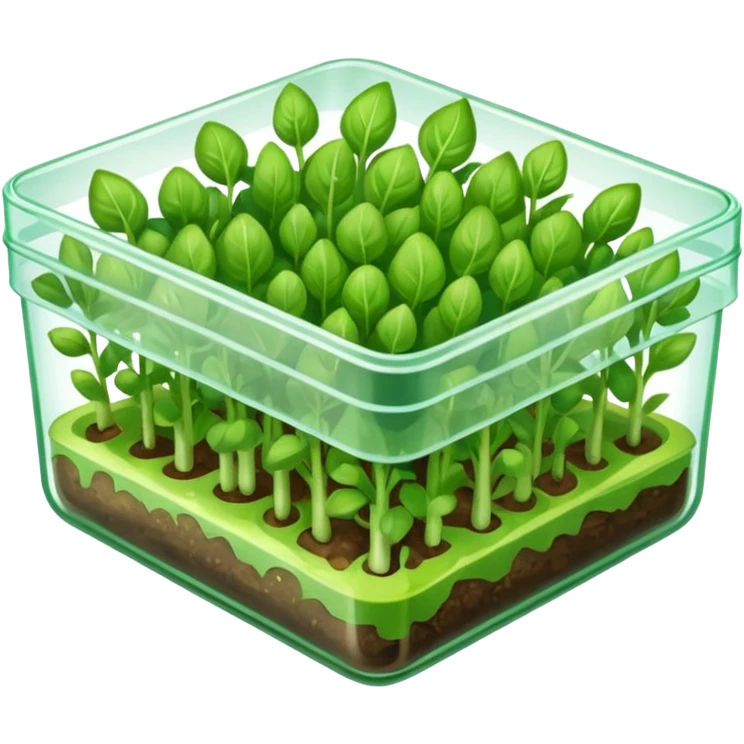 aromatic sprouts in a flat transparent box emoji