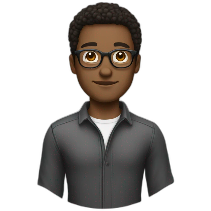 white-male-brunette-black-round-glasses emoji