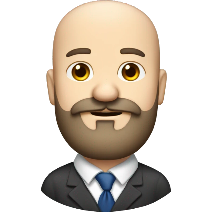 Teacher, balding, beard and moustache, a little chubby emoji