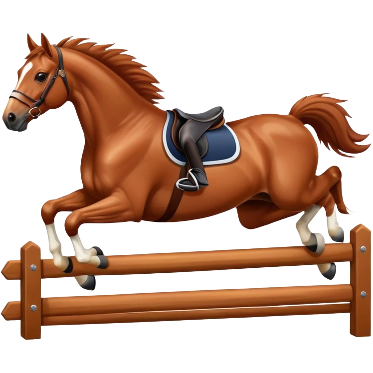 Jumping sport horses  emoji