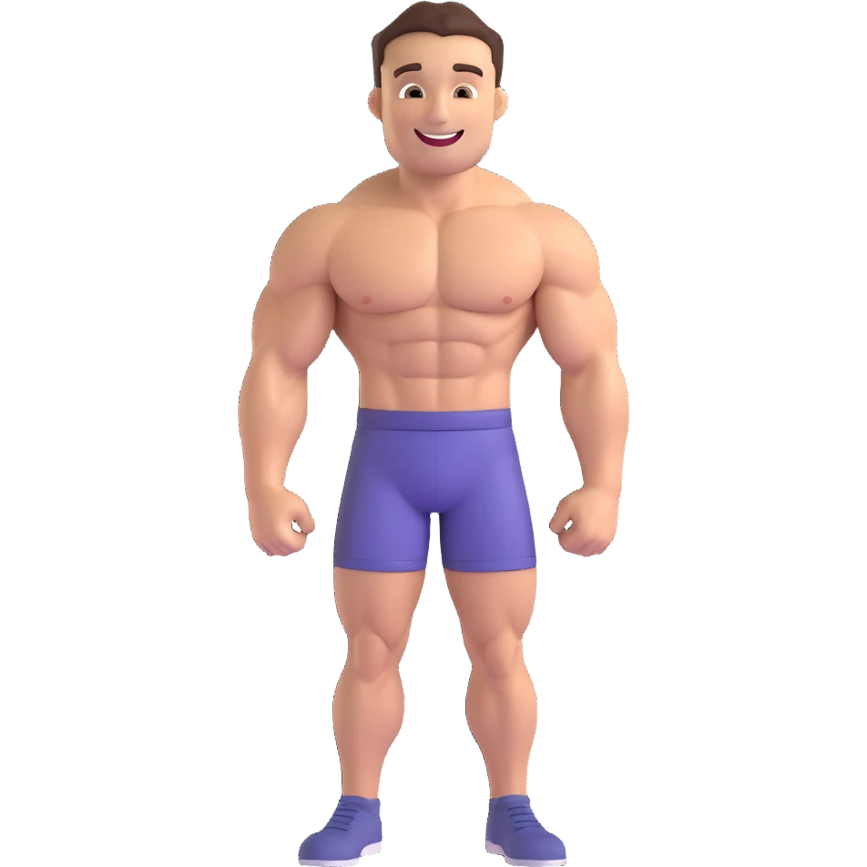 muscular man smiling emoji emoji