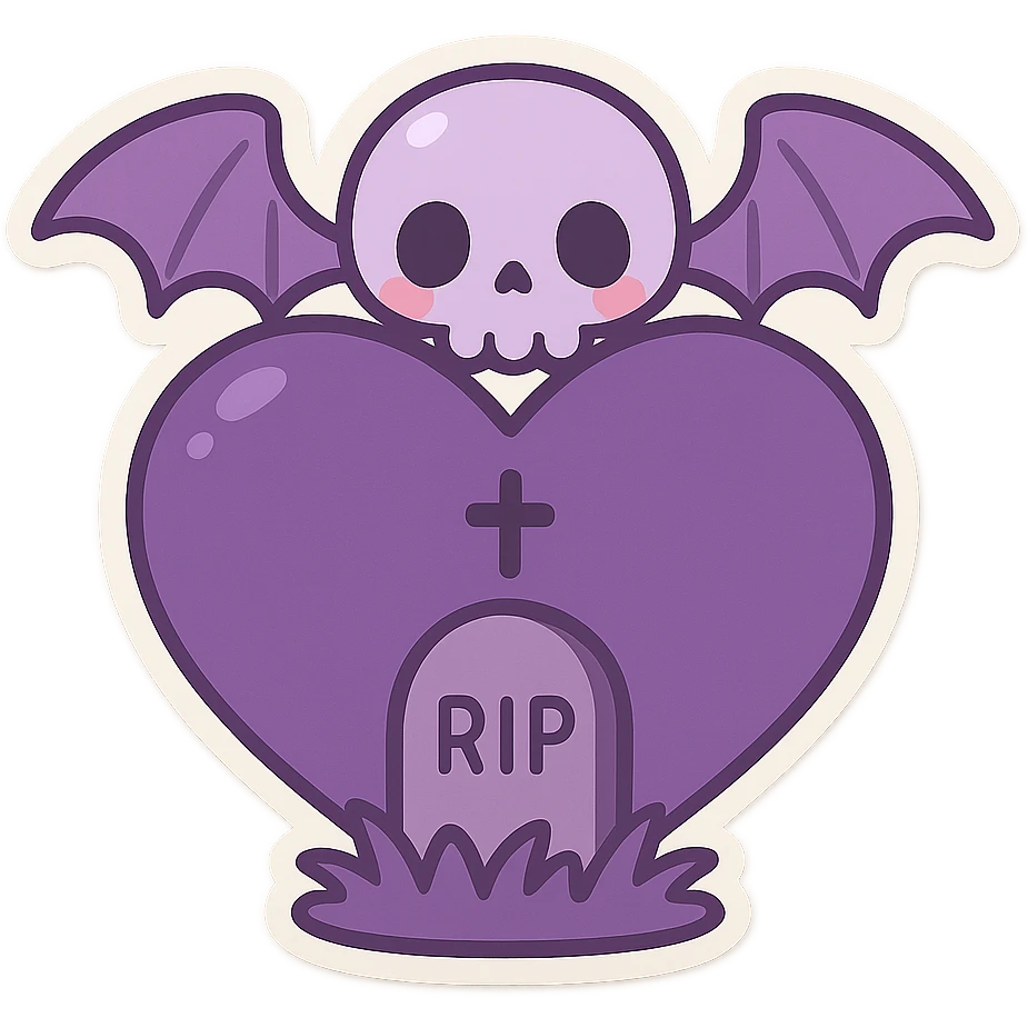 Purple goth object emoji