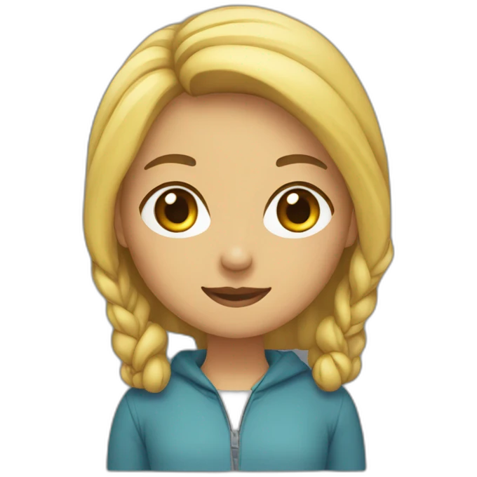 une fille dans un suhi emoji